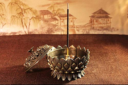 ARMES Quemador de Incienso de carbón de carbón de múltiples usos Quemador de Incienso de Incienso Retro de aleación Antigua