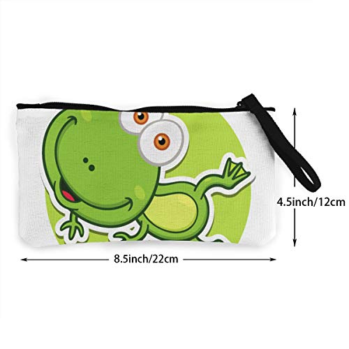 Arquitd Monedero Bolsa de Maquillaje con Cierre de muñeca Bolsa de cosméticos de Viaje para Mujer niña Rana Rebote sobre Personalizado