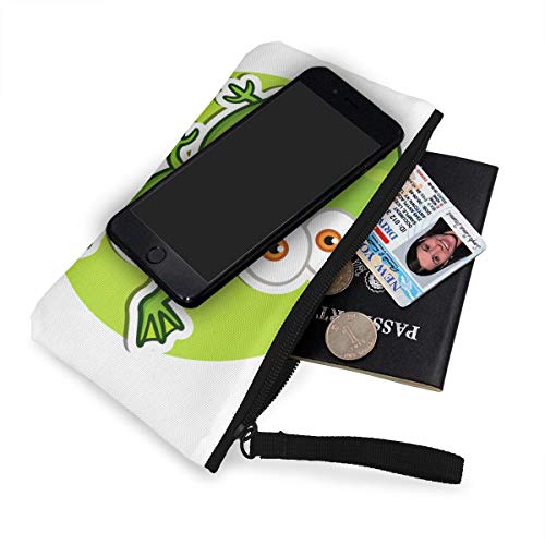 Arquitd Monedero Bolsa de Maquillaje con Cierre de muñeca Bolsa de cosméticos de Viaje para Mujer niña Rana Rebote sobre Personalizado