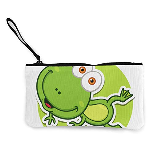 Arquitd Monedero Bolsa de Maquillaje con Cierre de muñeca Bolsa de cosméticos de Viaje para Mujer niña Rana Rebote sobre Personalizado