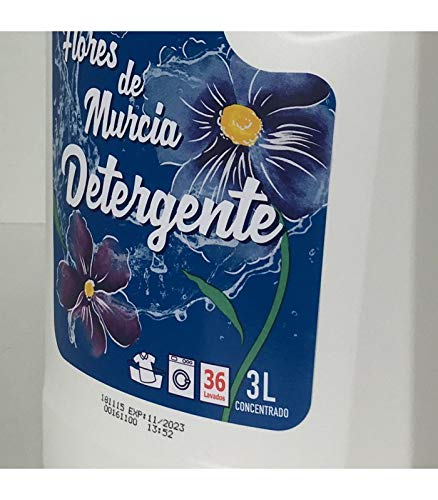 Arrixaca Detergente perfumado Flores de Murcia. Apto Lavado a Mano y Lavadora. Caja de 4 Unidades de 3 Lt. (Total 12 Lt)