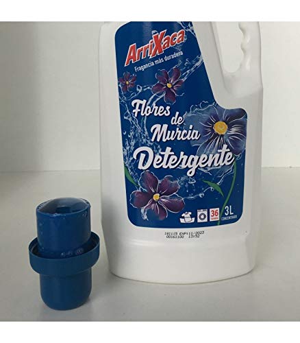 Arrixaca Detergente perfumado Flores de Murcia. Apto Lavado a Mano y Lavadora. Caja de 4 Unidades de 3 Lt. (Total 12 Lt)