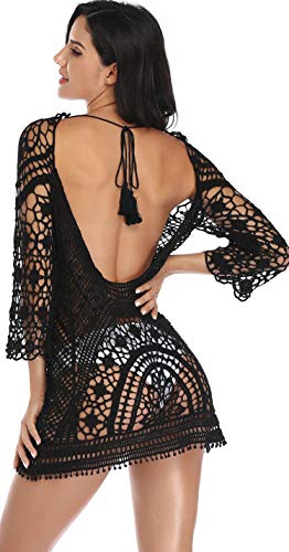 Arshvyl Summer Traje De Baño Para Mujer, Traje De Baño De Crochet Con Encaje, Bikini, Falda De Playa