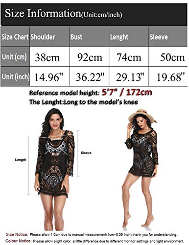 Arshvyl Summer Traje De Baño Para Mujer, Traje De Baño De Crochet Con Encaje, Bikini, Falda De Playa