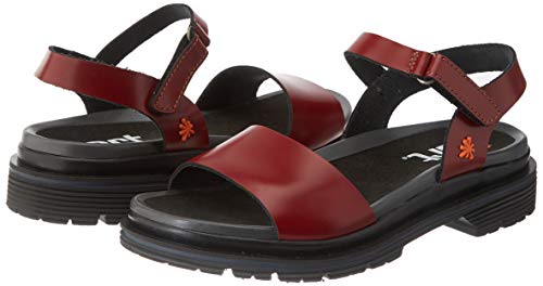 Art Birmingham, Sandalia con Pulsera para Mujer, Rojo (Burdeos Burdeos), 39 EU