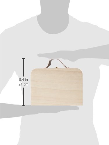 Artemio - Maleta (23 x 17 x 9 cm, Madera), Color Beige