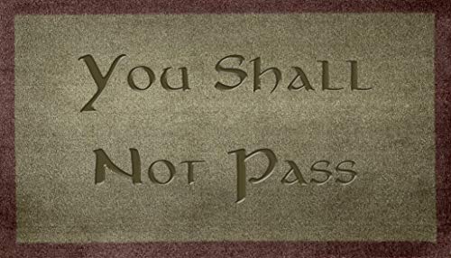 Artisan Kiss You Shall Not Pass - Felpudo (nailon sintético, color gris claro, marrón, crema, verde, para regalar (roca caída)