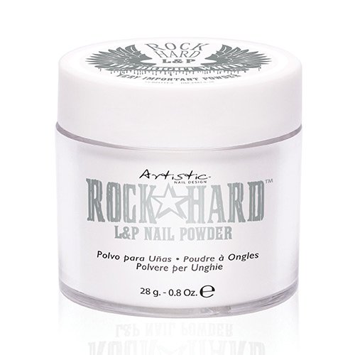 Artistic Color Brillante Uñas Gel polaco Rock Hard L & P Nail Powder, VIP BLANCO BRILLANTE 23.28 oz