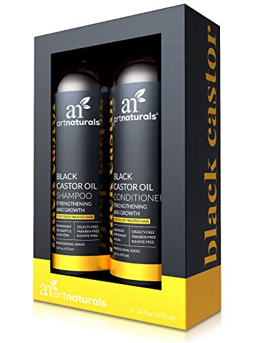 ArtNaturals Champú de aceite de ricino negro – (16 fl oz/473 ml) – Fortalece, crezca y restaure – Castor jamaicano – para cabello teñido