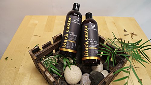 ArtNaturals, Set de champú y acondicionador de aceite de ricino – (473 ml) – Fortalece, hace crecer y restaura – Ricino de Jamaica – Para el cabello tratado con color