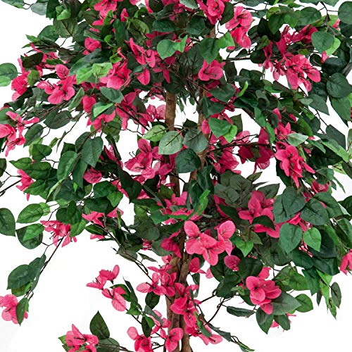 artplants.de Buganvilla con 1200 Hojas, 500 Flores, Fucsia, 180cm - Árbol Artificial - Planta sintética