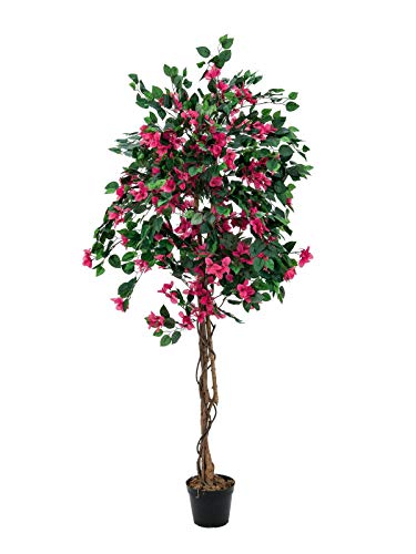 artplants.de Buganvilla con 1200 Hojas, 500 Flores, Fucsia, 180cm - Árbol Artificial - Planta sintética