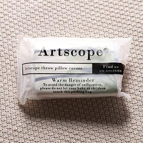 Artscope Funda de Cojín de Algodón de Lino Suave Funda de Almohada Cuadrado para Sofá Cama Decoración para Hogar 45x45cm,Set de 4 (Flor de Fantasia)