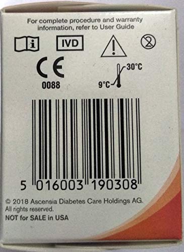 Ascencia Contour TS Diabetic Blood Glucose Test Strips 50x2=100