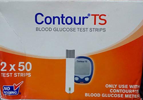 Ascencia Contour TS Diabetic Blood Glucose Test Strips 50x2=100