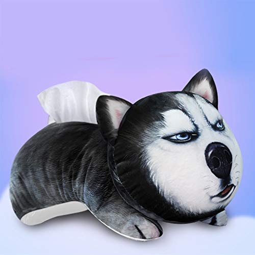 Asdomo - Caja de pañuelos con diseño de dibujos animados 3D - Caja de pañuelos de papel para colgar muñecas de peluche, diseño de animales A2 Como se muestra en la imagen