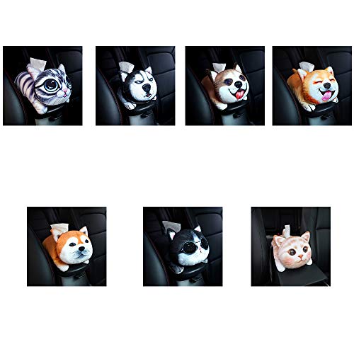 Asdomo - Caja de pañuelos con diseño de dibujos animados 3D - Caja de pañuelos de papel para colgar muñecas de peluche, diseño de animales A2 Como se muestra en la imagen