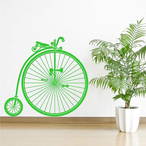 ASFGA Unique Sports Pedal Biker Push Bike Vinyl Wall Art Sticker Decal Color Negro Blanco Verde Wallpaper niños habitación Regalo 114x86cm