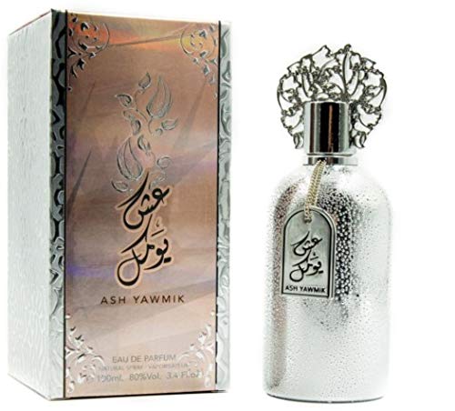Ash Yawmik ARD AL ZAAFARAN - Perfume de alta calidad y larga duración, árabe oriental 100 ml, almizcle blanco, rosas indias + 1 bahoor AL-ZAHRA gratis