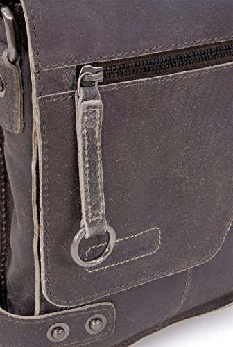 ASHWOOD - Camden 8351 - Bolso Bandolera - Apto para Llevar Kindle y iPad - Cuero - Marrón