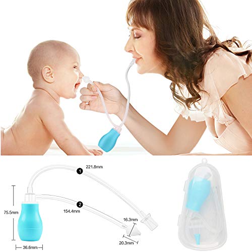 Aspirador Nasal Bebes - WENTS Nariz Cleaner aspiración manual para Recién Nacidos e Infantes Alivia La Mucosidad del bebé