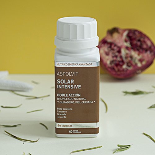 Aspolvit – Solar Intensive complemento alimenticio ayuda al bronceado natural, 60 comprimidos