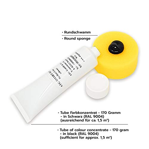 ATG ATG047, El tinte de plástico proporciona paragolpes, brinda nueva vida y devuelve el brillo - funciona para cualquier automóvil y motocicleta, negro, embalaje surtido