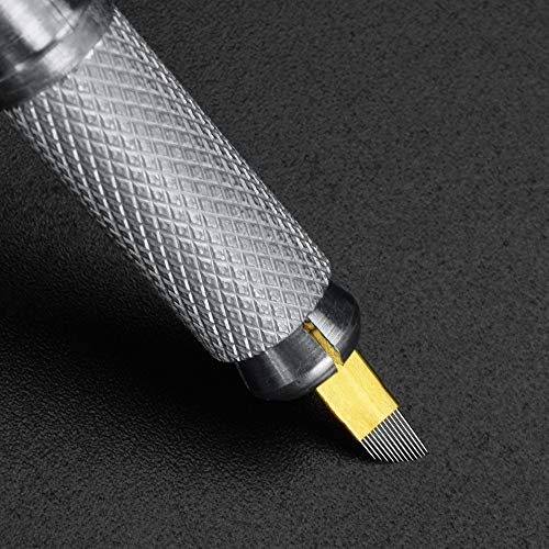 atomus 50 pieza Micro Blading permanente agujas 3d Make Up Cejas Tattoo Needle Pen PCD 12 Pins Cejas Kit