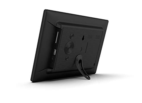 AUCARY Marco de Fotos Digital 10.1 Pulgadas LCD (1920 * 1080),Full HD Pantalla IPS Soporte para Reproductor de Video MP3/ MP4 Reloj/Calendario, Automático Encendido/Apagado con Control Remoto