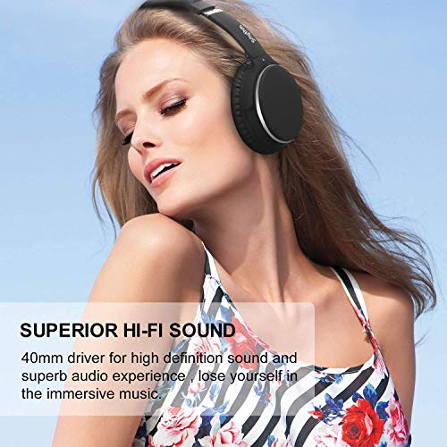 Auriculares de Diadema Estéreo Inalámbricos con Cancelación de Ruido.Srhythm NC25 Headhpones Ligeros Plegables con Hi-Fi, Micrófono Integrado,Compatibles con Todos los Dispositivos Bluetooth
