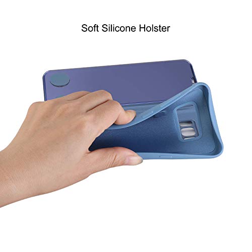 AURSEN Case de Teléfono para Samsung Galaxy S8 Plus, Flip Cover Carcasa, Soporte Plegable, Cierre Magnético - Color Azúl