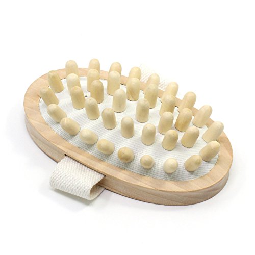 Aussel Cepillo de cuerpo cerda natural baño de madera ducha cuerpo de espalda cepillo de masaje Spa Scrubber (Style 6)