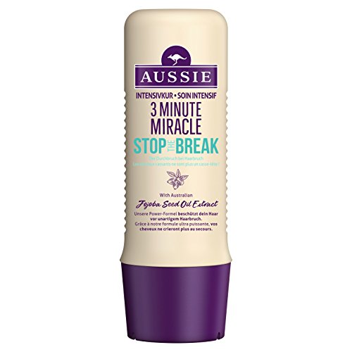 Aussie 3 Minuto Miracle Stop The Break Intensivo Kur, Proporciona Profundidad wirk Semillas Protección contra el pelo rotura, 1er Pack (1 x 250 g)
