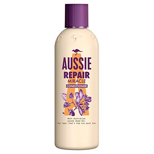 Aussie Repair Miracle acondicionador, revitaliza el cabello deteriorado dejándolo suave y lleno fe vida - 250 ml
