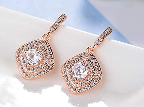 Auténticos pendientes de plata de ley 925 auténticos de Allure Clear CZ,joyería de boda para mujer Femme Brincos