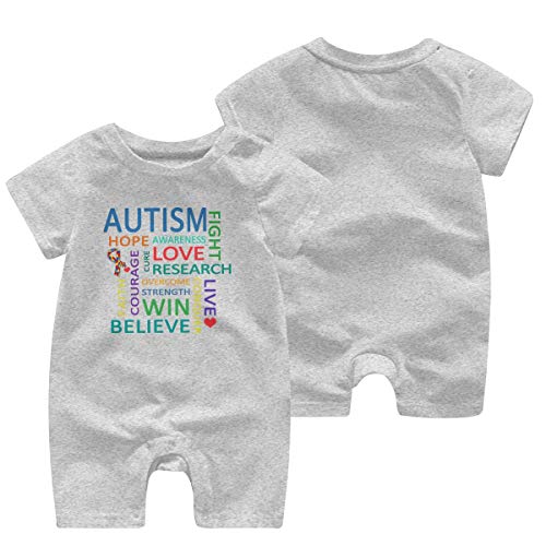 Autismo Conciencia de Verano de Manga Corta Niñas Niños Bebé Mameluco de Algodón Recién Nacido Cuerpo Traje Bebé Pijama Niño Mono