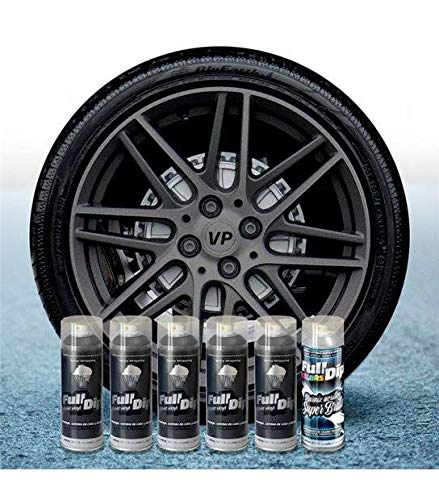 AutoFullCar Pack 5 Sprays Full Dip Antracita Metalizado Brillo FULLDIP