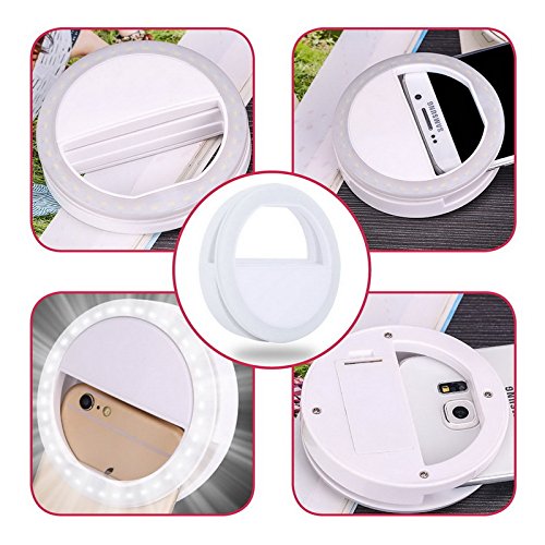 AUTOPkio Selfie Light Selfie Luz del Anillo, de 36 años aro de luz LED de iluminación Nocturna Selfie complementaria Mejora la Oscuridad de Fotografía para Smartphone