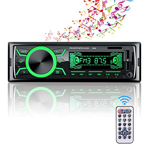 Autoradio Bluetooth, Radio de Coche 4 x 60W, Soporta Llamadas Manos Libres MP3/FM/AM/SD/AUX/USB Archivo y Control Remoto Inalámbrico