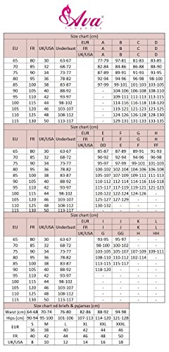 Ava Sujetador Blando Elegante Floral para Mujeres 1824 Essence, Blanco,120C