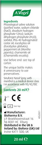 A.VOGEL BIOFORCE SINUFORCE NASAL SPRAY 20ML