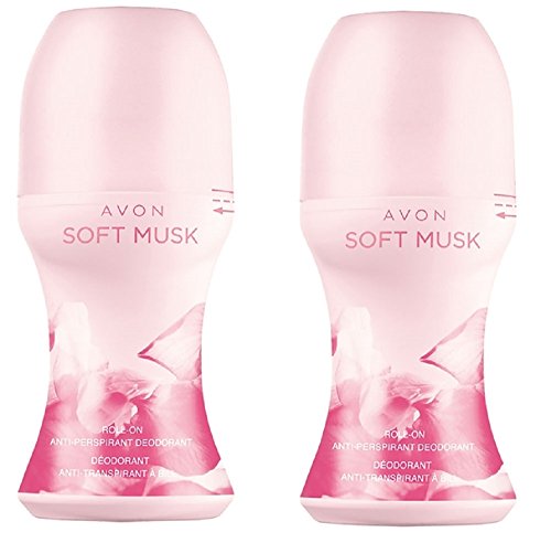 Avon suave Musk Desodorante Roll-On anti-Perspirant 50 ml – pack de 2