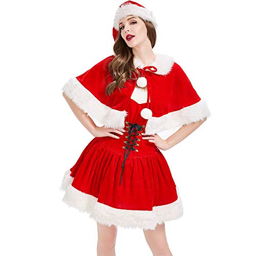 Avsvcb Cosplay Fiesta de Navidad Fiesta Chal Halloween Novedad Regalo Navidad niña Falda