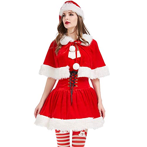 Avsvcb Cosplay Fiesta de Navidad Fiesta Chal Halloween Novedad Regalo Navidad niña Falda