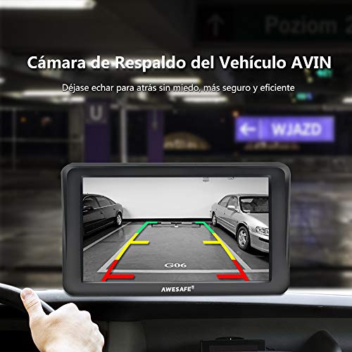 AWESAFE GPS para Coche de 7 Pulgadas con Bluetooth y Cámara Trasera, Gratis de Mapas de Europa Toda la Vida