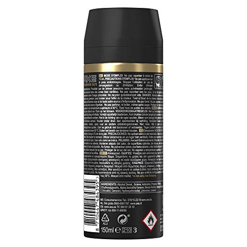 AXE Gold - Desodorante Bodyspray para hombre, 48 horas de protección, 150 ml, pack de 3