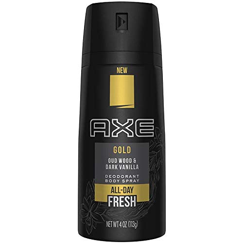 Axe Gold - Desodorante y desodorante para el cuerpo (3 unidades, aroma a madera y vainilla oscura, 150 ml)