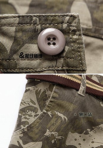 AYG Fit recta de carga pantalones casuales pantalones de trabajo de algodón militar para Hombres W31/L32(ES 41)31"cintura/32"inseam Onda Camo(wave Camo)