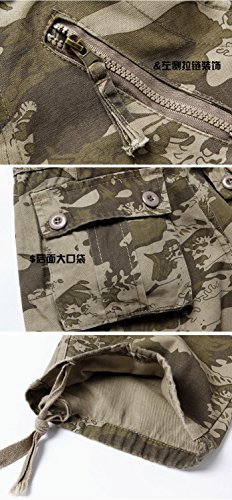 AYG Fit recta de carga pantalones casuales pantalones de trabajo de algodón militar para Hombres W31/L32(ES 41)31"cintura/32"inseam Onda Camo(wave Camo)