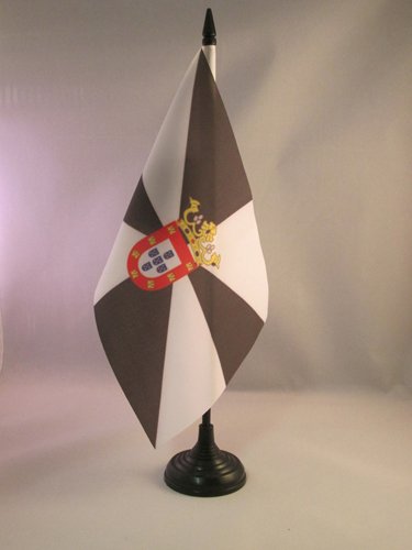 AZ FLAG Bandera de Mesa de Ceuta 21x14cm - BANDERINA de DESPACHO ESPAÑOLA - ESPAÑA 14 x 21 cm
